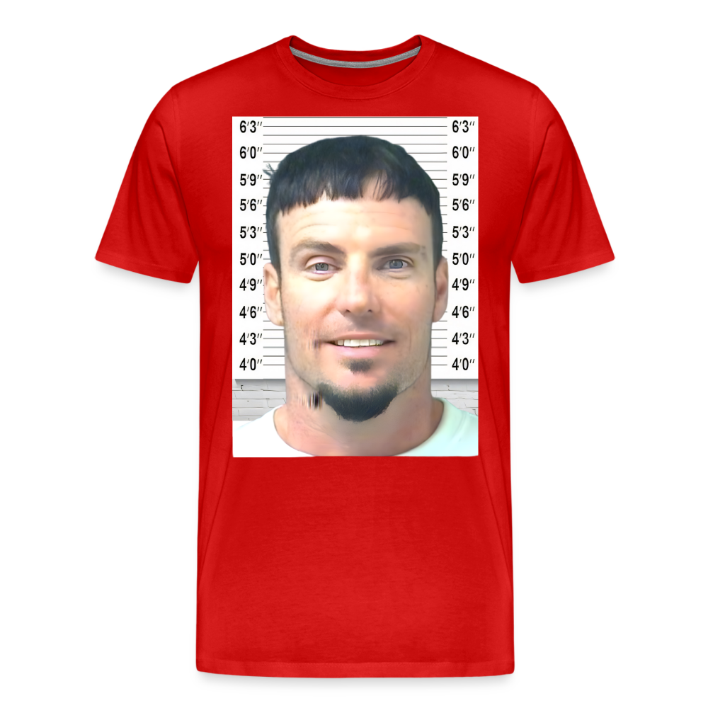 Vanilla Ice Mugshot Shirt | Premium Mens Graphic Tee - red