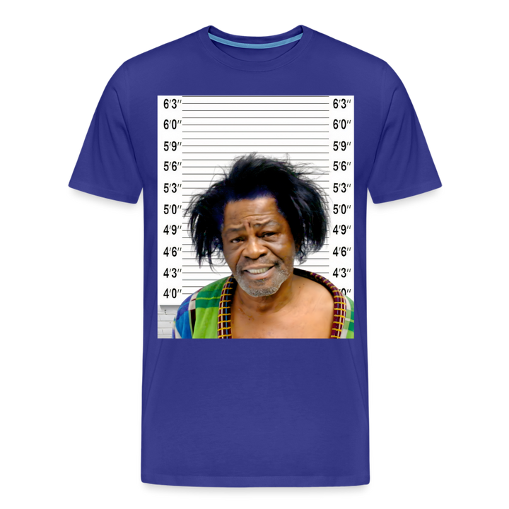 James Brown Mugshot Shirt | Premium Mens Graphic Tee - royal blue