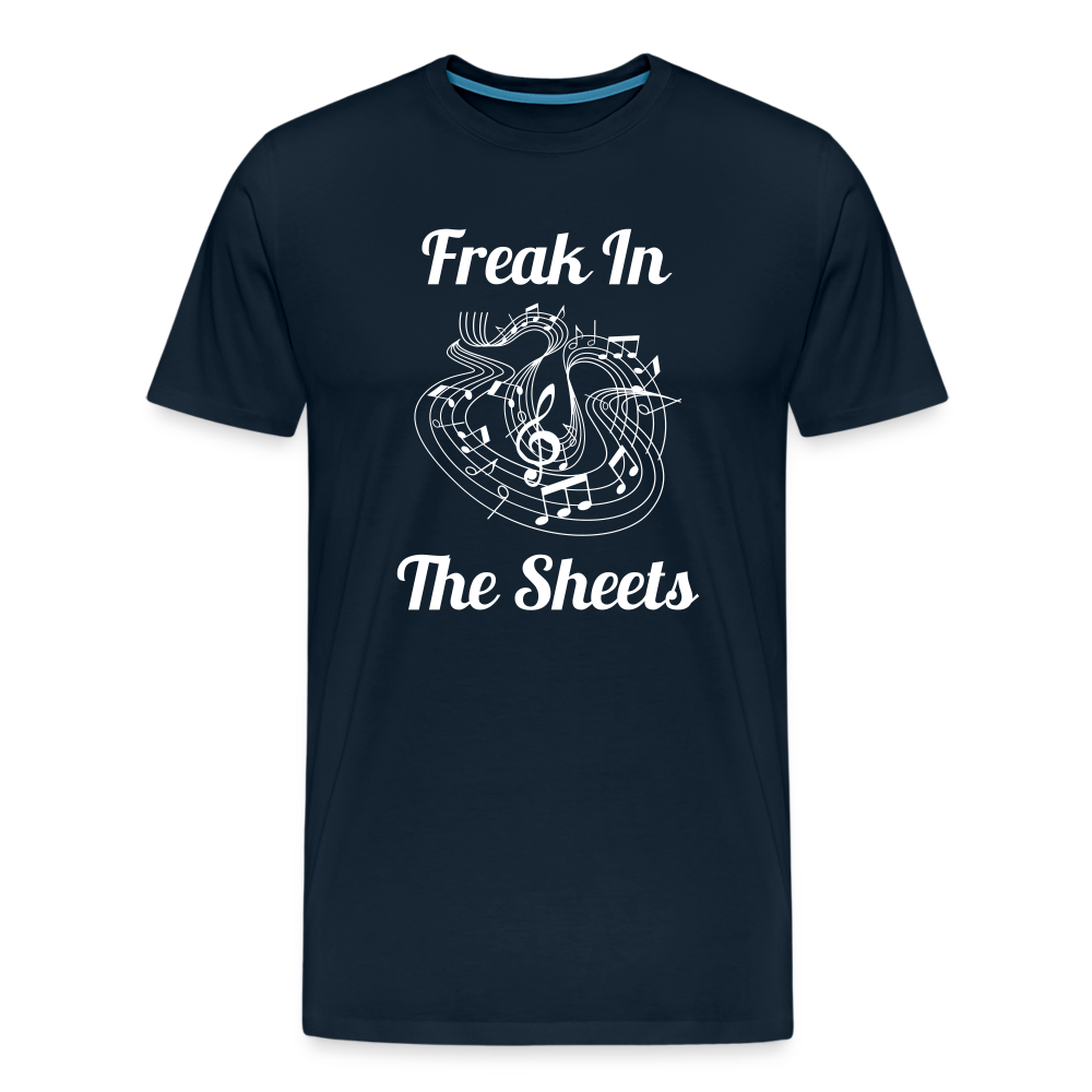 Freak In The Sheets Shirt | Premium Mens Graphic Tee - deep navy