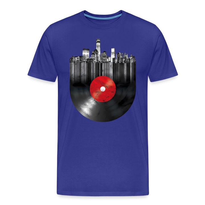 Record City Skyline v3 Shirt | Premium Mens Graphic Tee - royal blue
