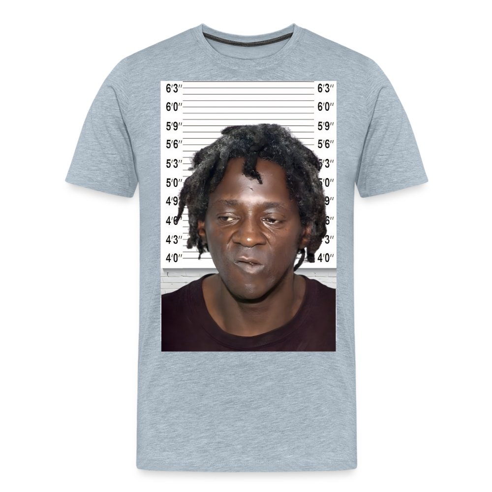 Flavor Flav Mugshot | Premium Mens Graphic Tee - heather ice blue