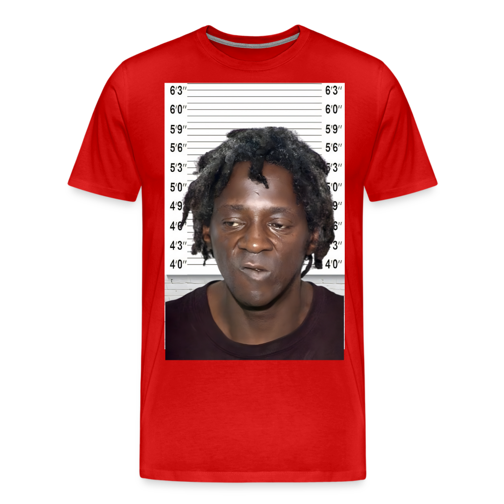 Flavor Flav Mugshot | Premium Mens Graphic Tee - red