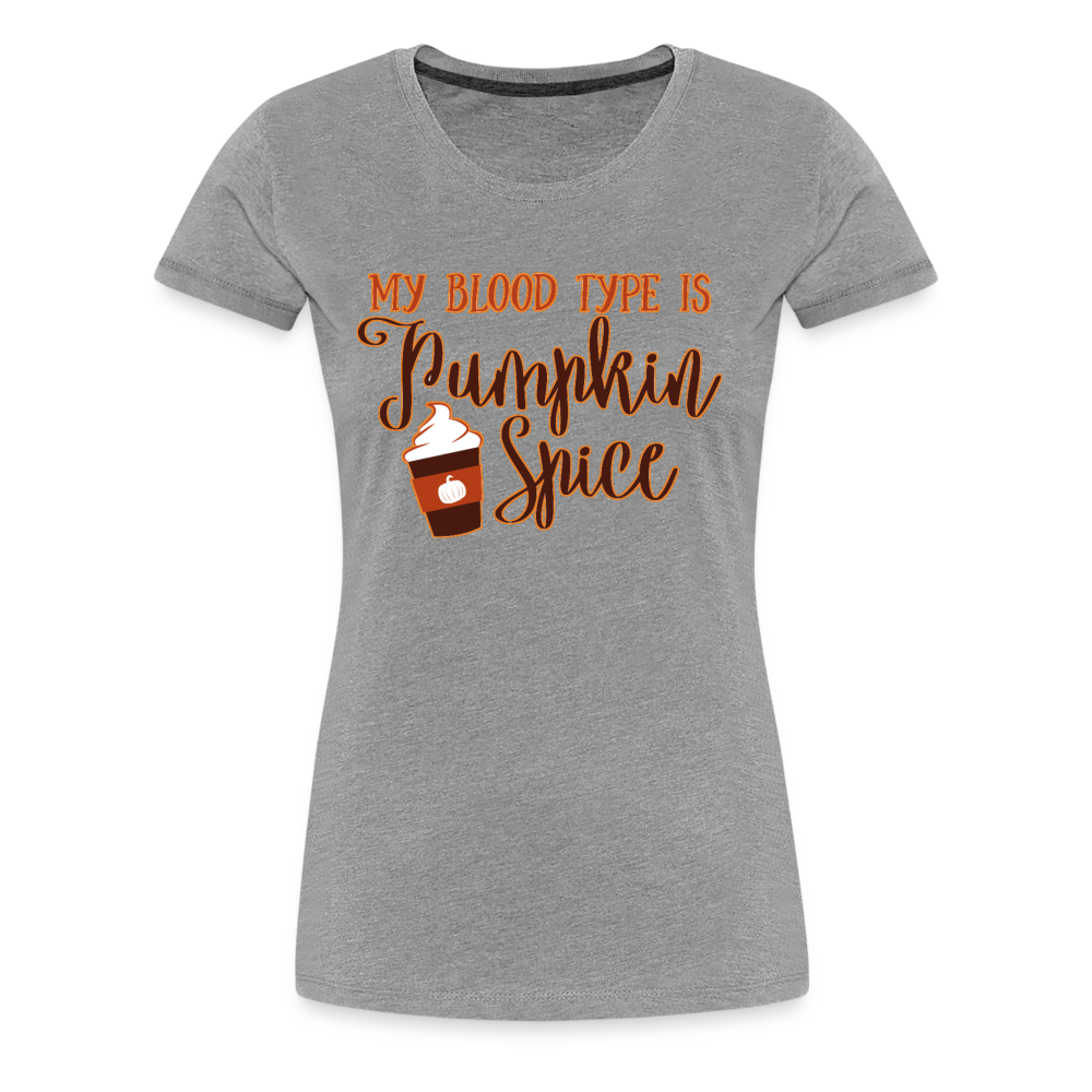 Pumpkin Spice Shirt | Premium Womens Graphic Tee - heather gray