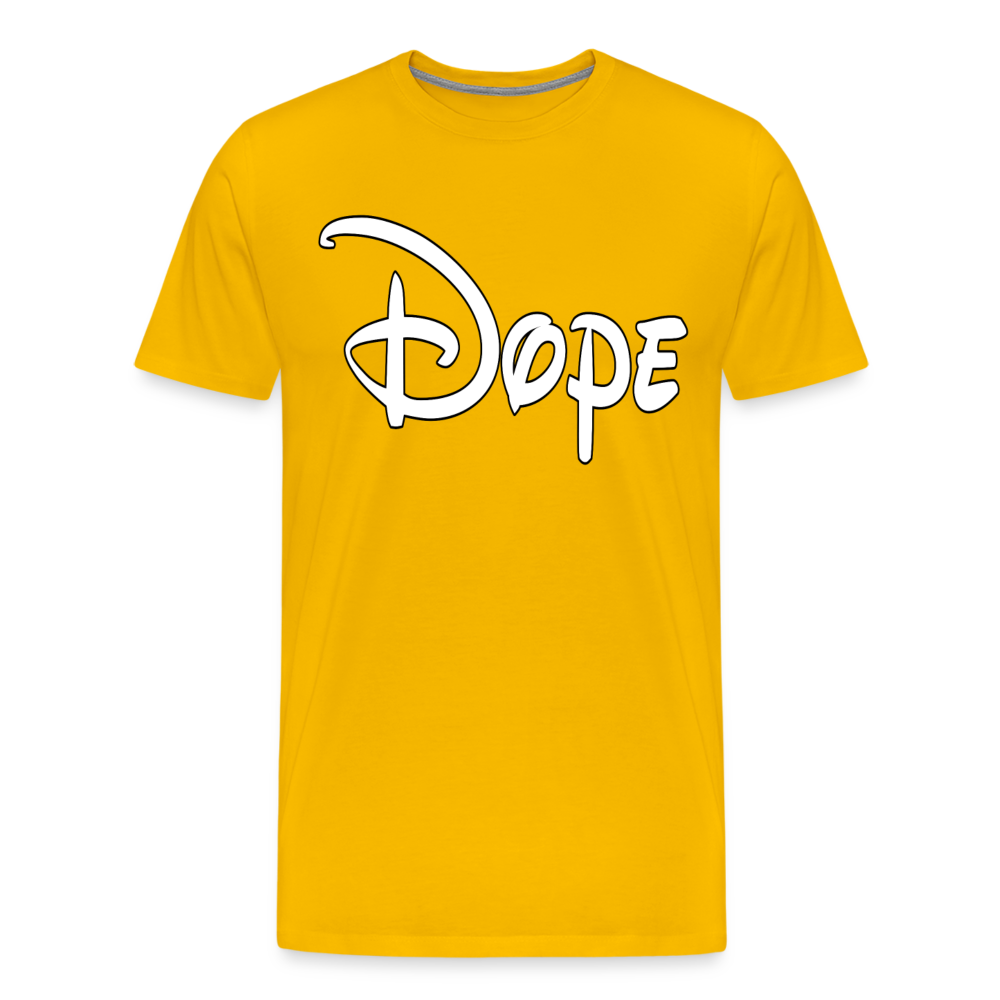 Dope Shirt | Premium Mens Graphic Tee - sun yellow