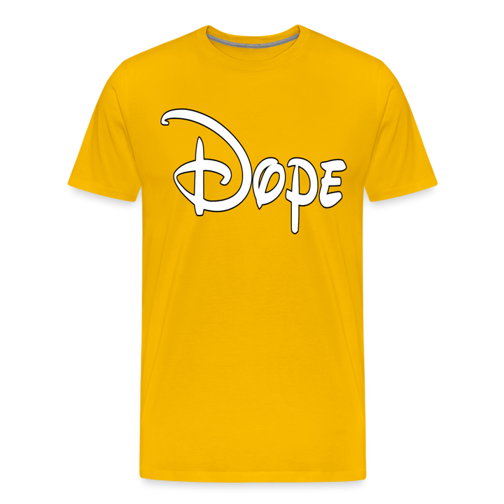 Dope Shirt | Premium Mens Graphic Tee - sun yellow