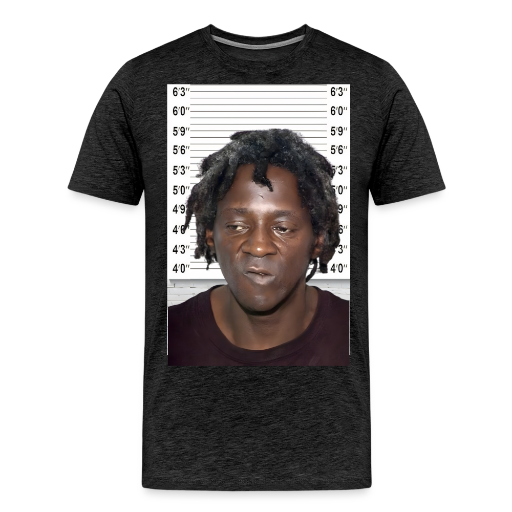 Flavor Flav Mugshot | Premium Mens Graphic Tee - charcoal grey