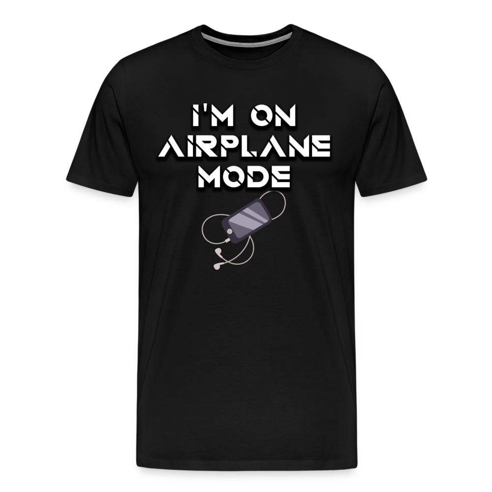 Airplane Mode Shirt | Premium Mens Graphic Tee - black