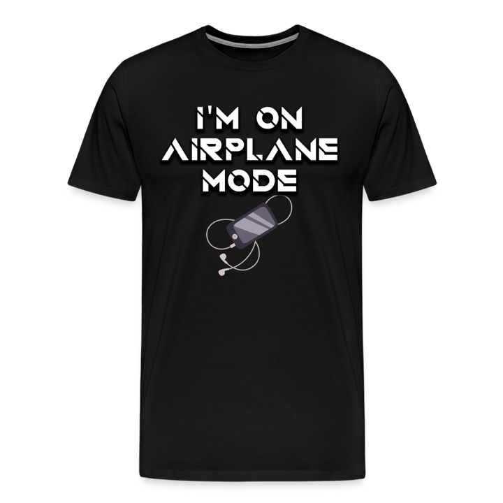 Airplane Mode Shirt | Premium Mens Graphic Tee - black
