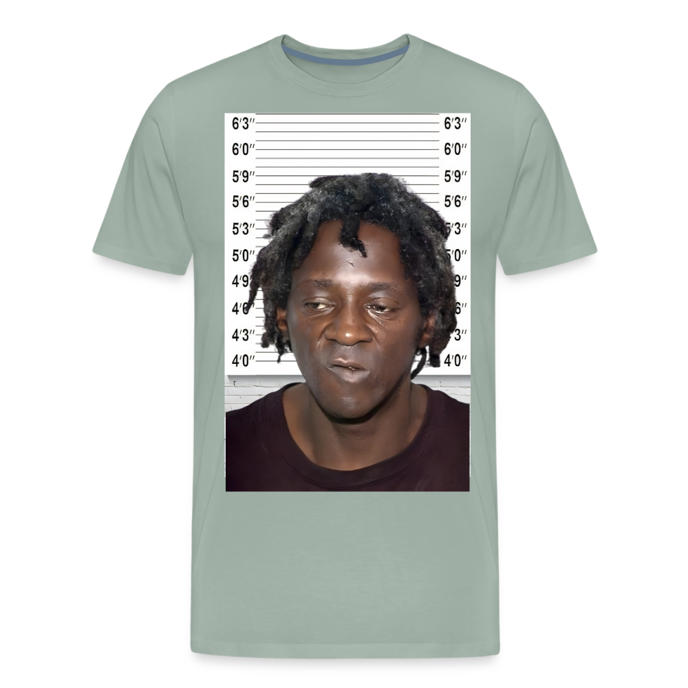 Flavor Flav Mugshot | Premium Mens Graphic Tee - steel green