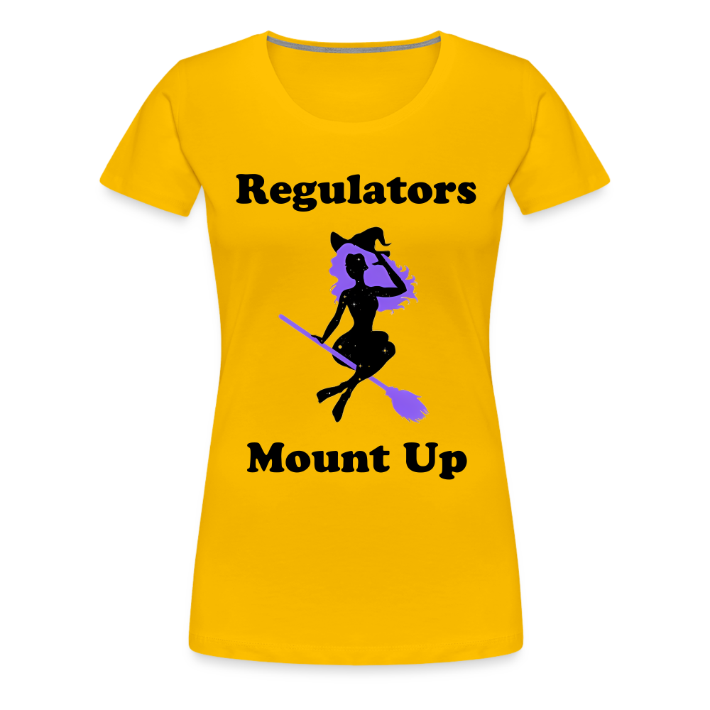 Regulators Mount Up Shirt | Premium Womens Graphic Tee - sun yellow