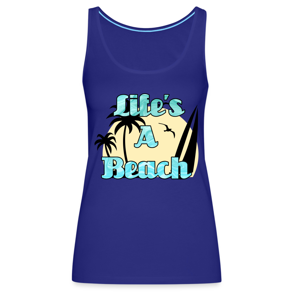 Life's a Beach Tank | Premium Womens Graphic Tank Top - royal blue