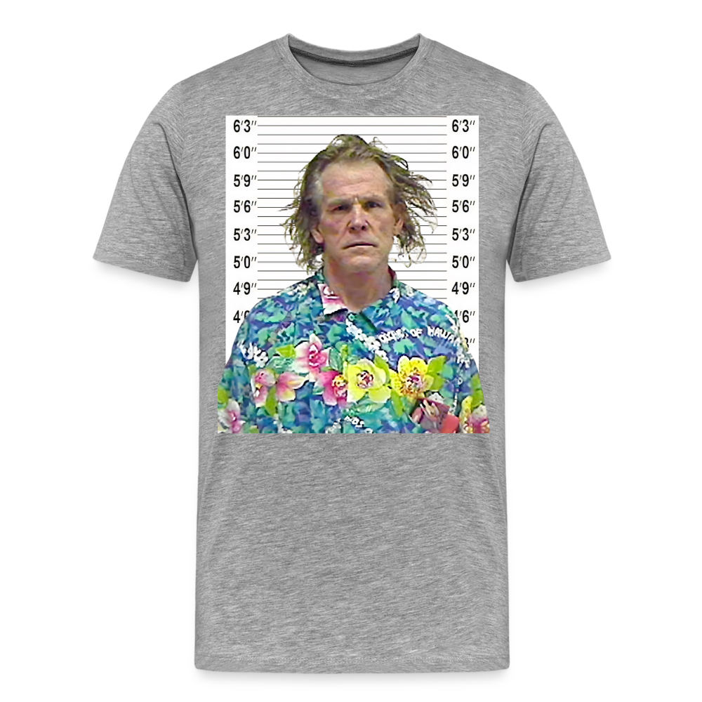 Nick Nolte Mugshot Shirt | Premium Mens Graphic Tee - heather gray