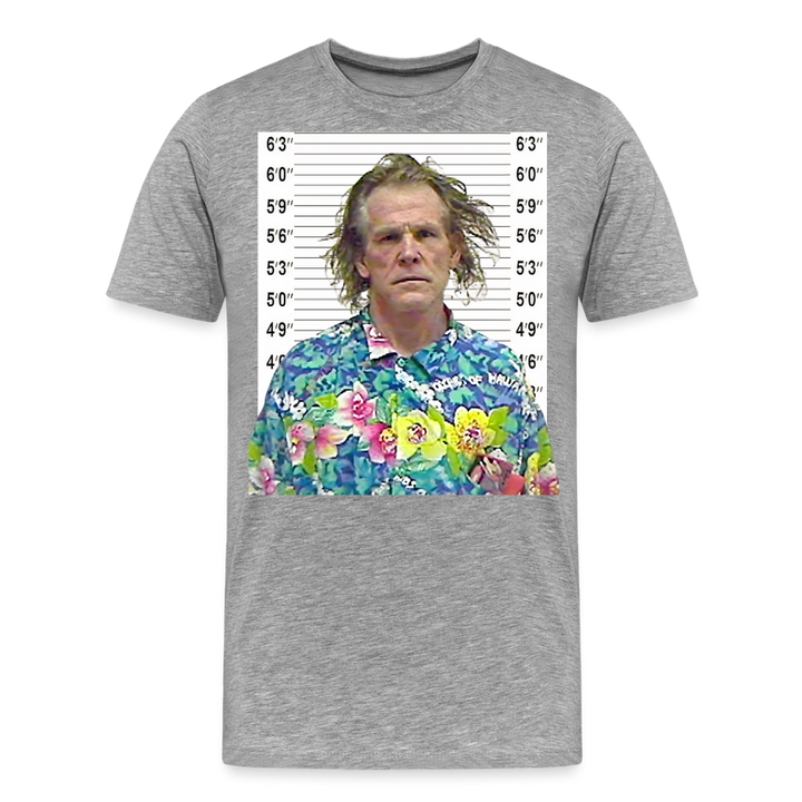 Nick Nolte Mugshot Shirt | Premium Mens Graphic Tee - heather gray
