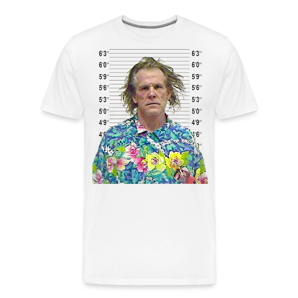 Nick Nolte Mugshot Shirt | Premium Mens Graphic Tee - white