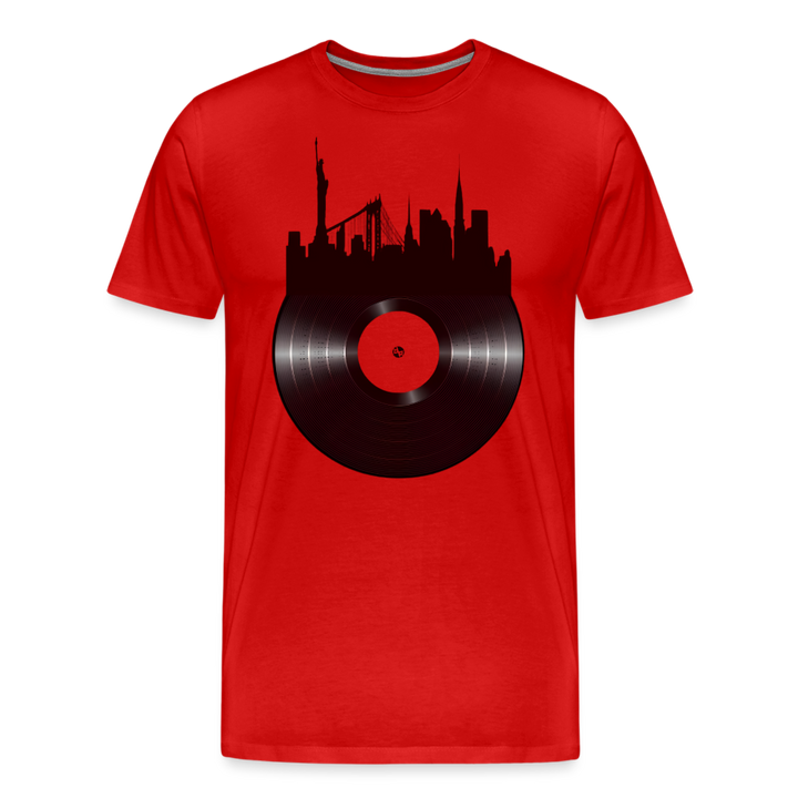 Record City Skyline v2 Shirt - red