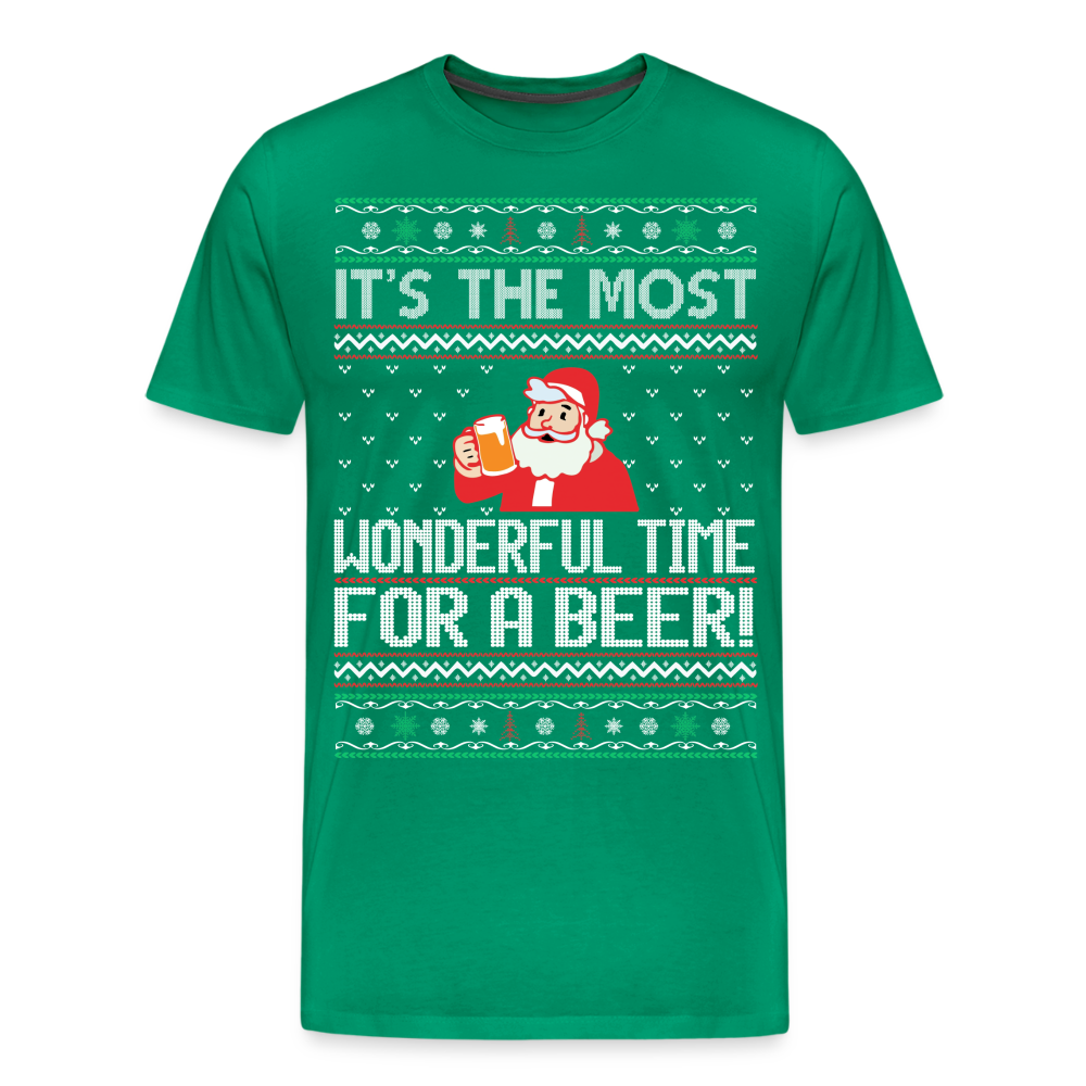 It's the Most Wonderful Time for a Beer Shirt | Premium Mens Graphic Tee - kelly green