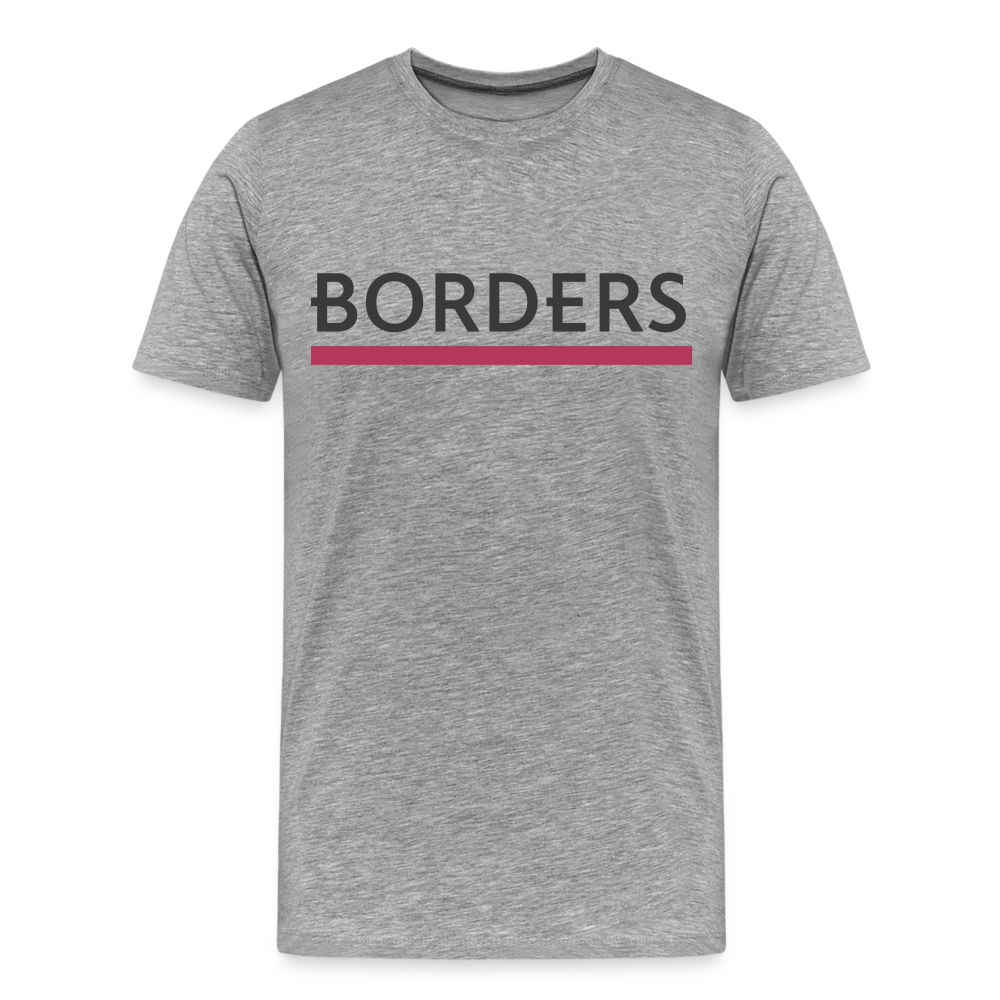 Borders Shirt | Premium Mens Graphic Tee - heather gray