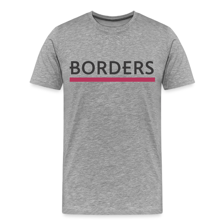 Borders Shirt | Premium Mens Graphic Tee - heather gray
