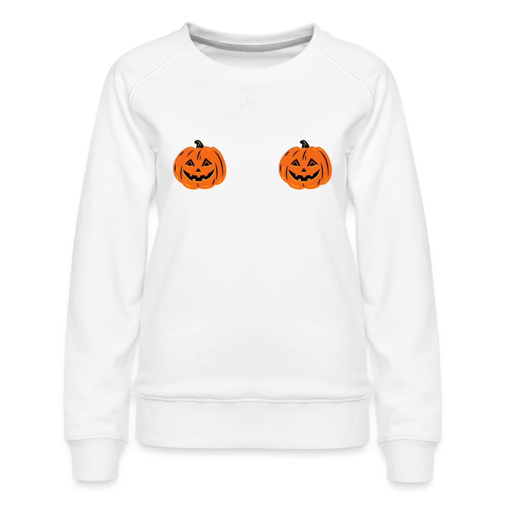 Pumpkins Sweatshirt | Premium Womens Graphic Sweatshirt - white