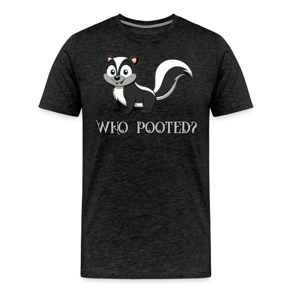 Who Pooted Shirt | Premium Mens Graphic Tee - charcoal grey