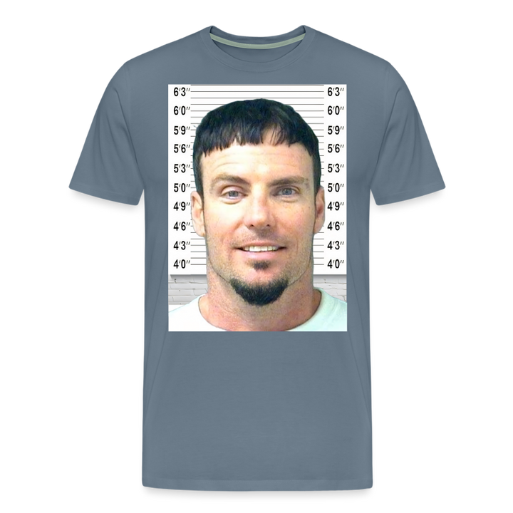 Vanilla Ice Mugshot Shirt | Premium Mens Graphic Tee - steel blue