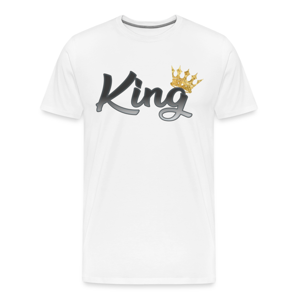 King Shirt | Premium Mens Graphic Tee - white