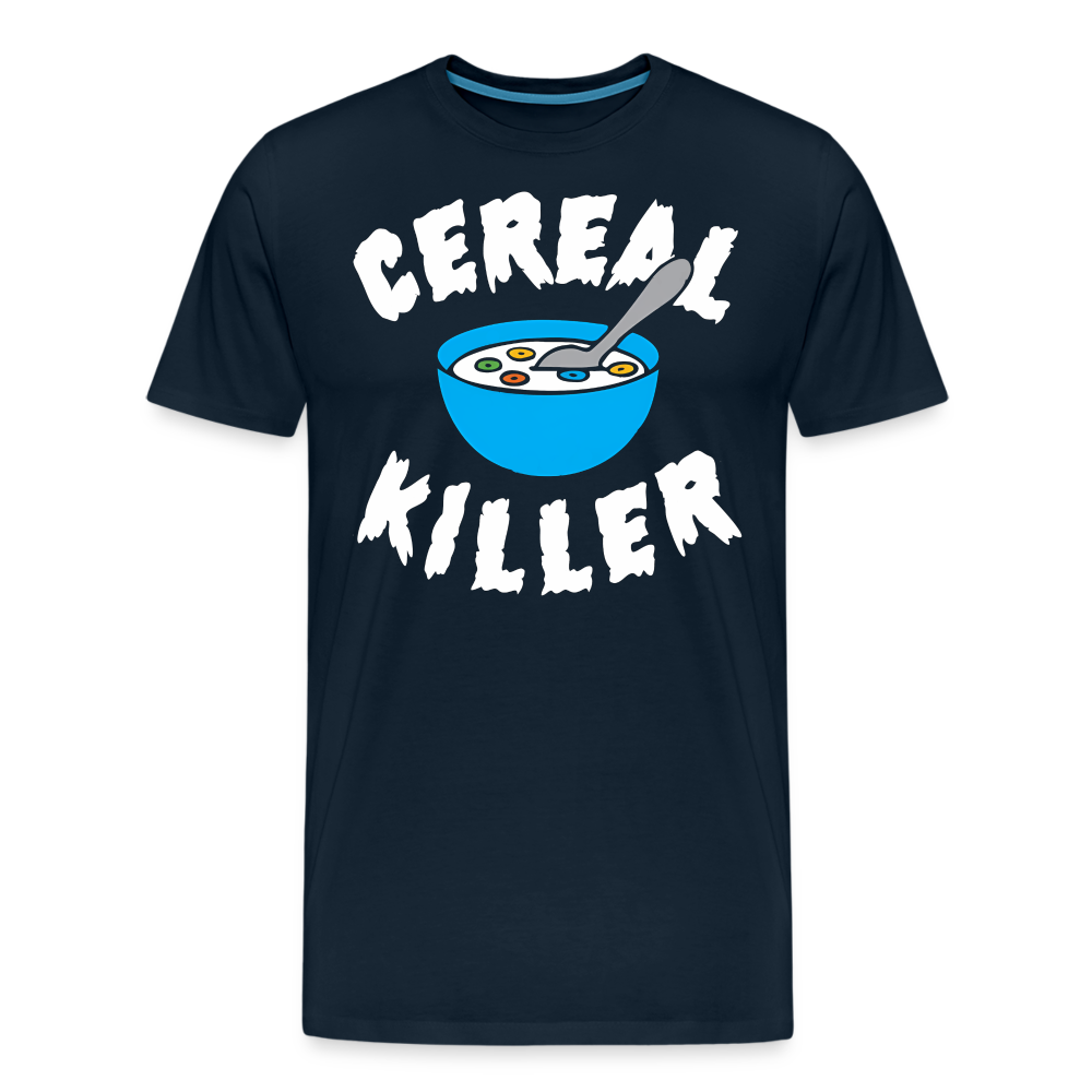 Cereal Killer Shirt | Premium Mens Graphic Tee - deep navy