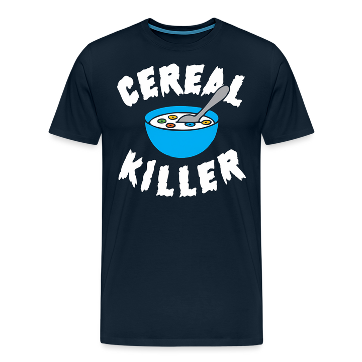 Cereal Killer Shirt | Premium Mens Graphic Tee - deep navy