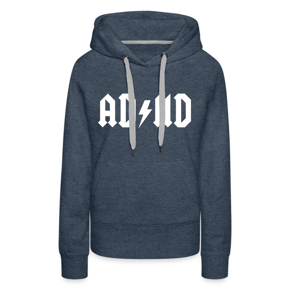 ADHD Hoodie | Premium Womens Graphic Sweatshirt - heather denim