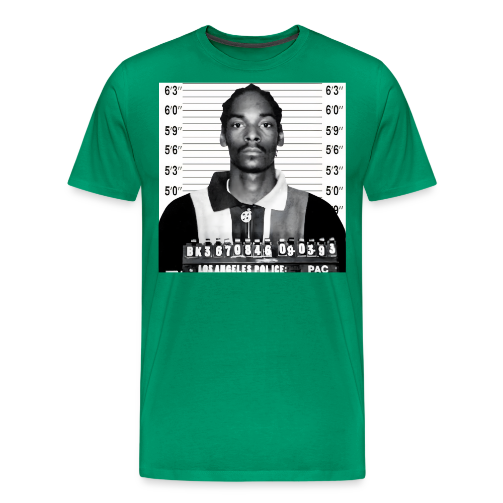 Snoop Dogg Mugshot Shirt | Premium Mens Graphic Tee - kelly green