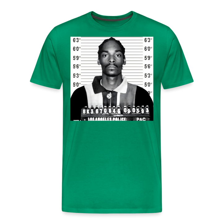 Snoop Dogg Mugshot Shirt | Premium Mens Graphic Tee - kelly green