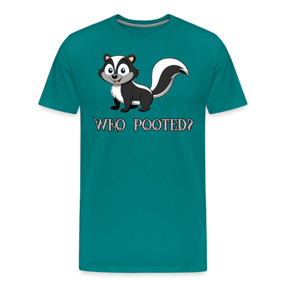 Who Pooted Shirt | Premium Mens Graphic Tee - teal