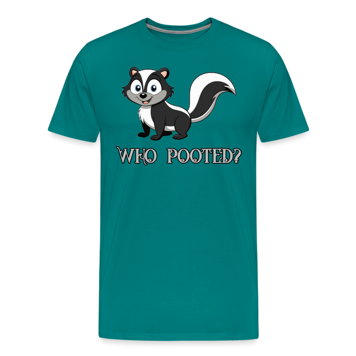 Who Pooted Shirt | Premium Mens Graphic Tee - teal