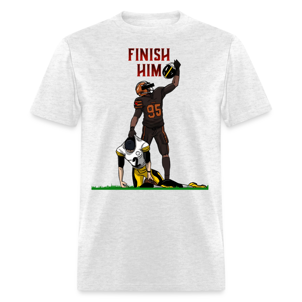 Finish Him Shirt | Graphic Tee - light heather gray