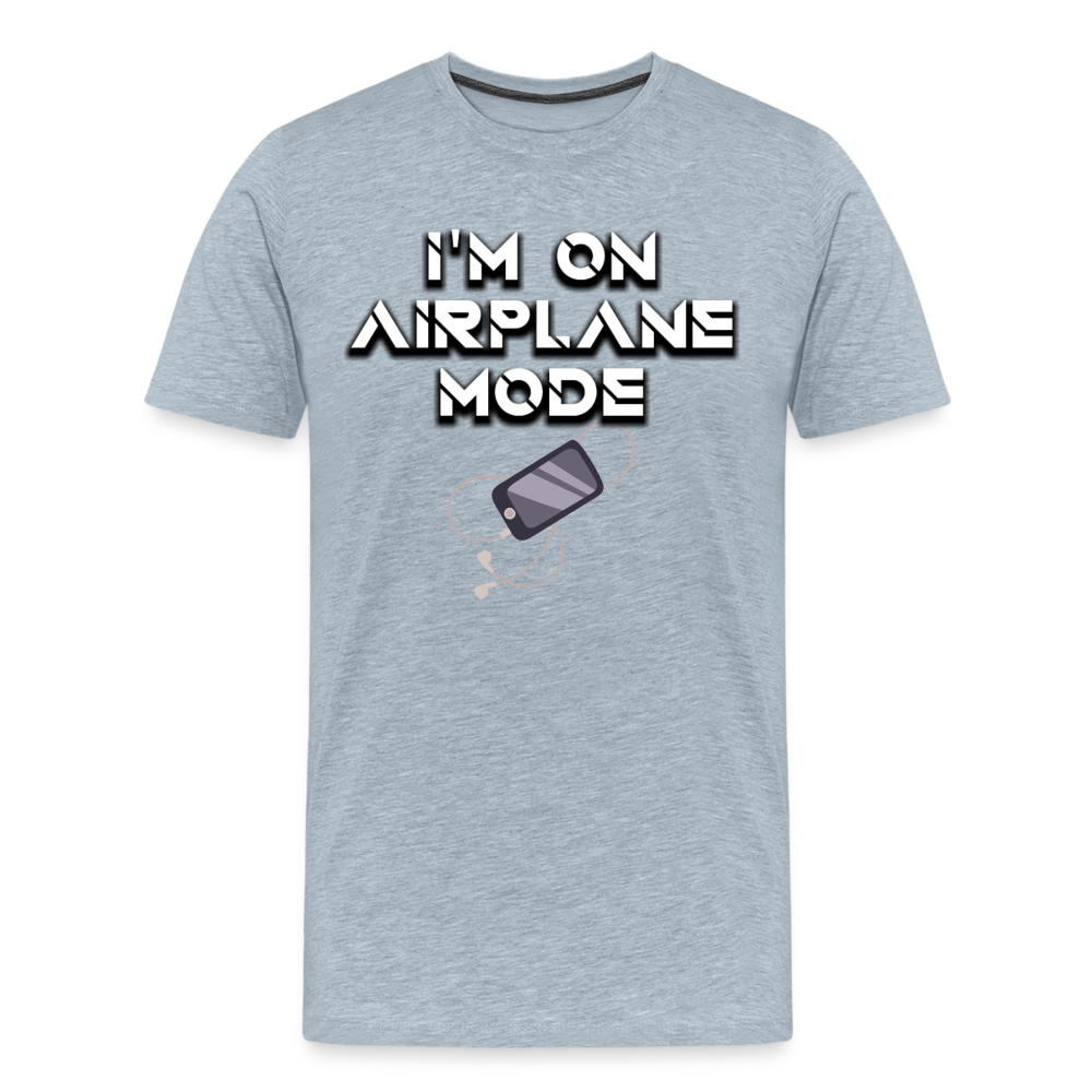 Airplane Mode Shirt | Premium Mens Graphic Tee - heather ice blue