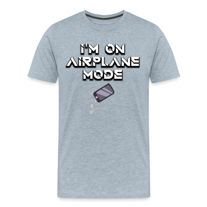 Airplane Mode Shirt | Premium Mens Graphic Tee - heather ice blue