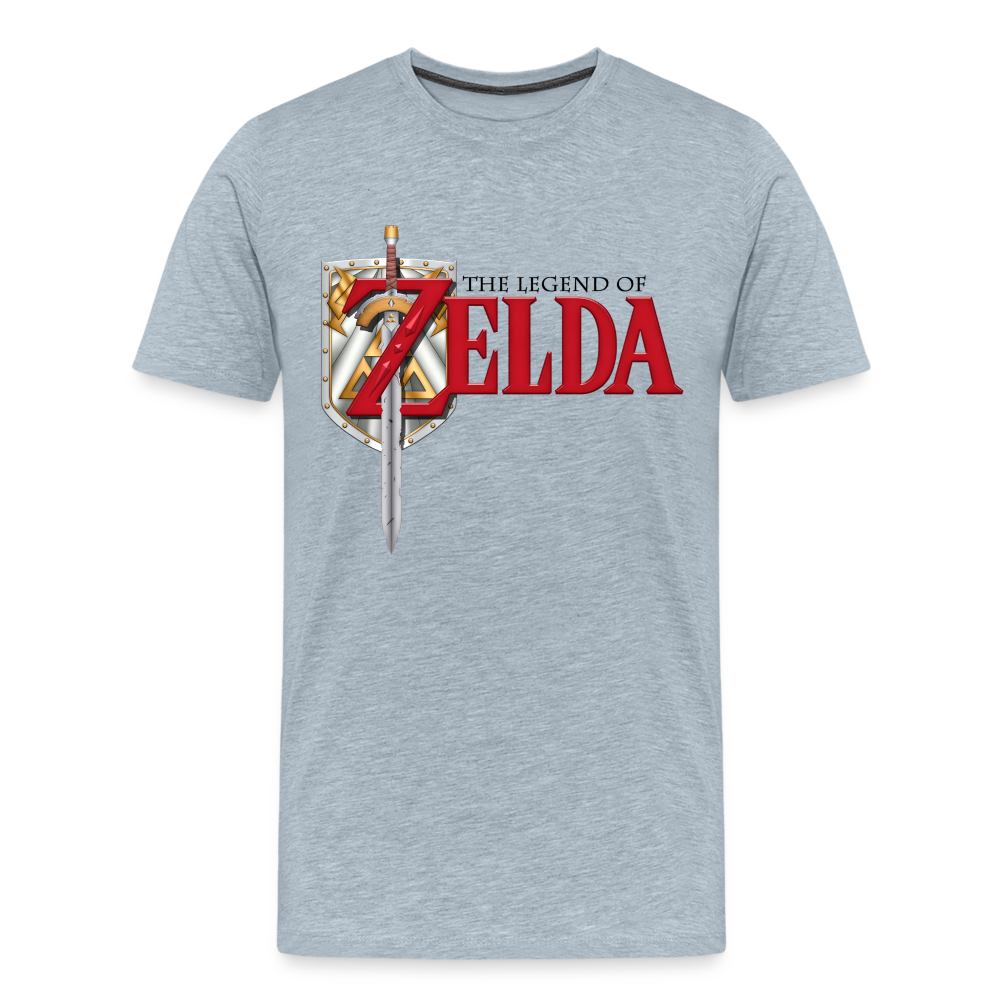 Legend of Zelda Shirt | Premium Mens Graphic Tee - heather ice blue