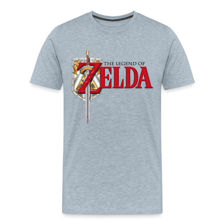 Legend of Zelda Shirt | Premium Mens Graphic Tee - heather ice blue