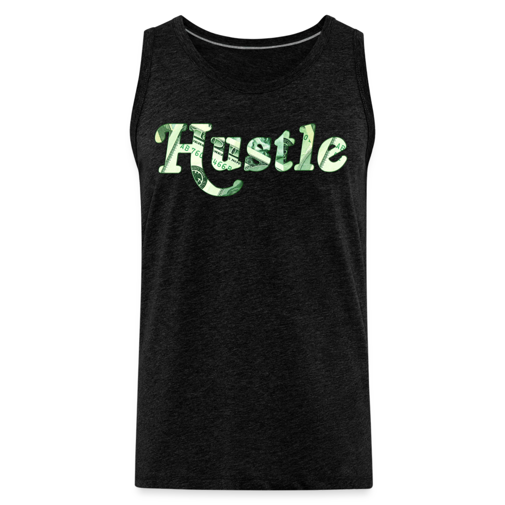 Hustle Tank | Premium Mens Graphic Muscle Shirt - charcoal grey