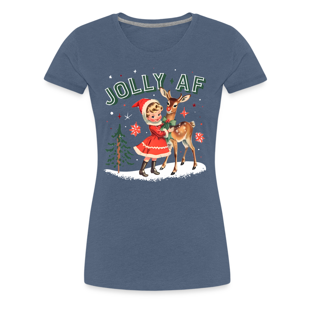 Jolly AF - heather blue