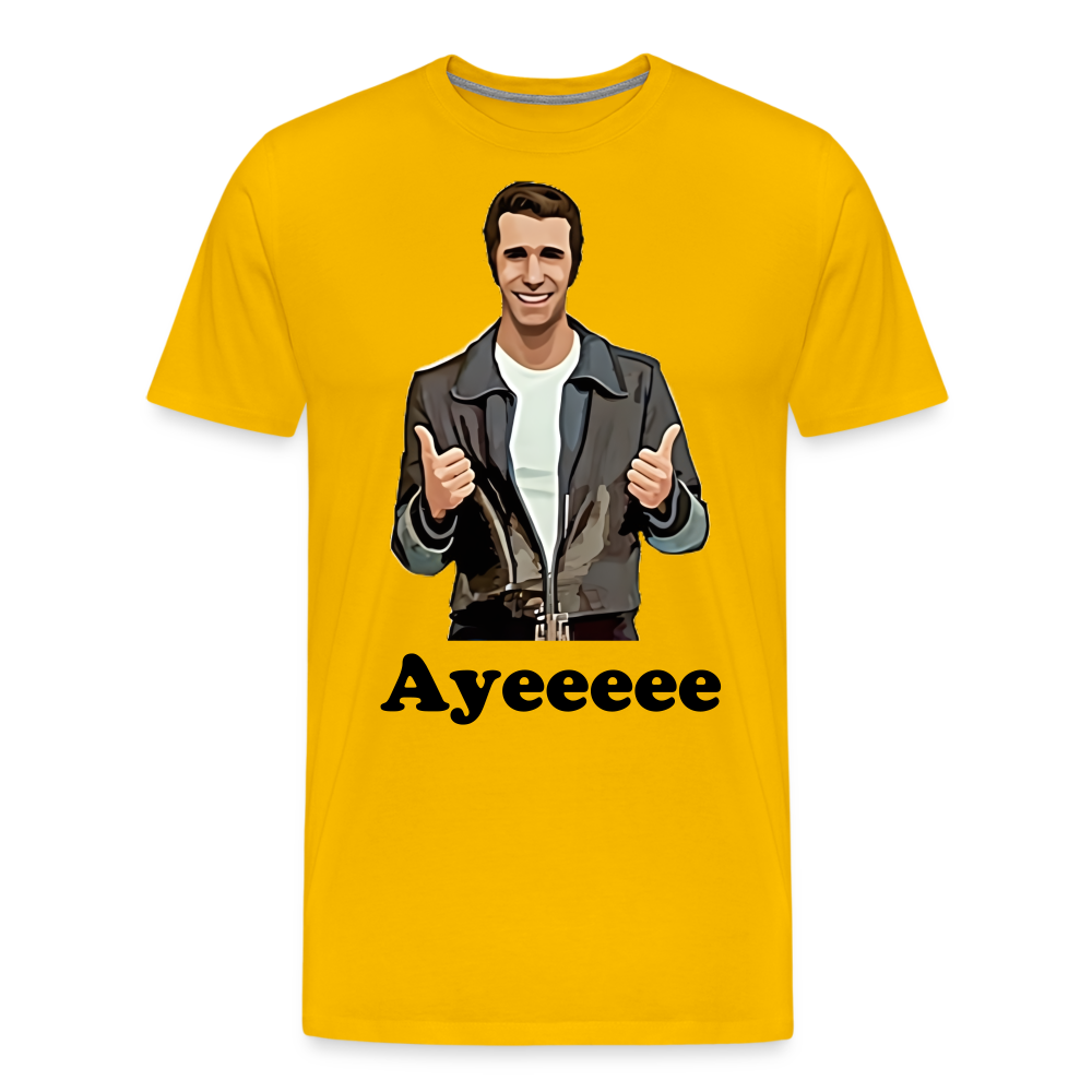 The Fonz Shirt | Premium Mens Graphic Tee - sun yellow