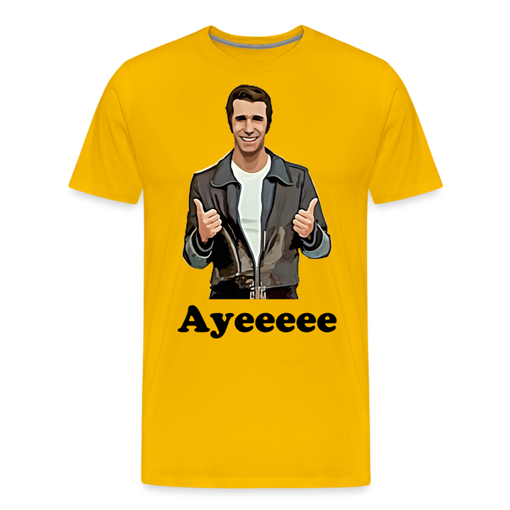 The Fonz Shirt | Premium Mens Graphic Tee - sun yellow