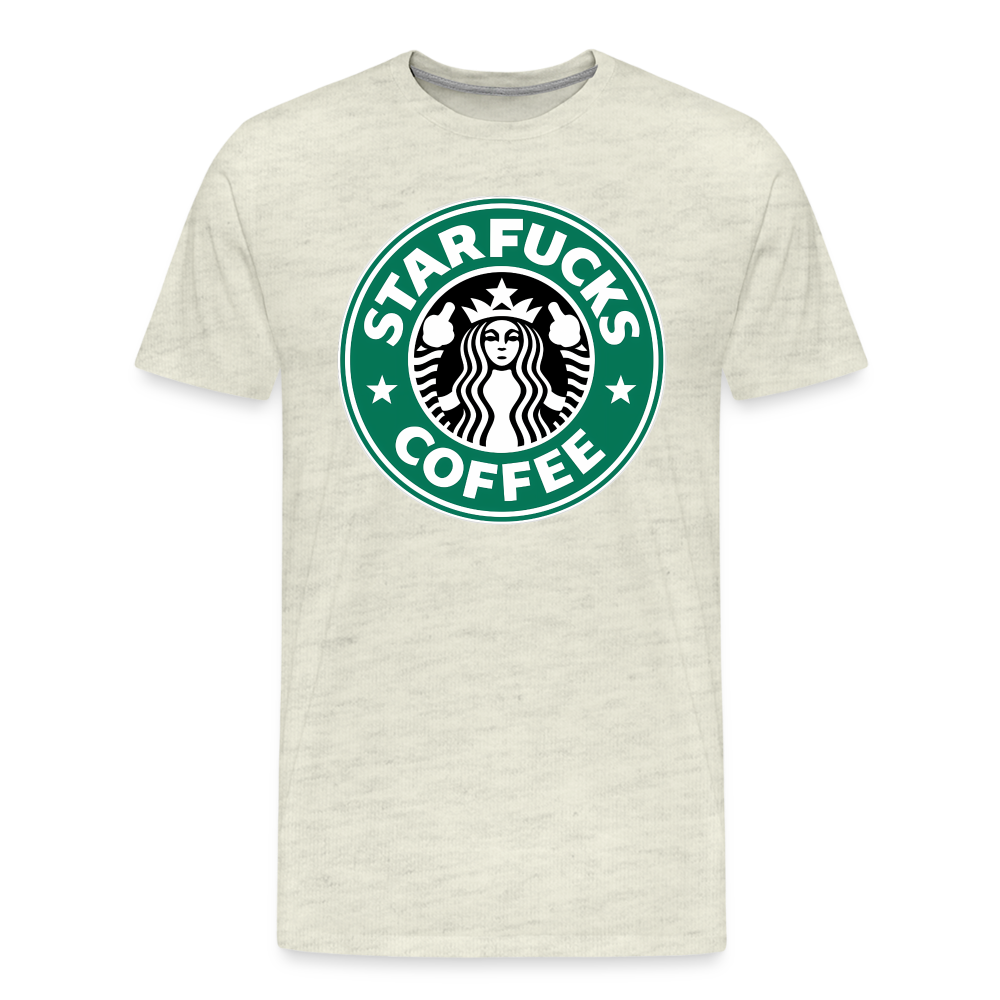 Starfucks Shirt | Premium Mens Graphic Tee - heather oatmeal