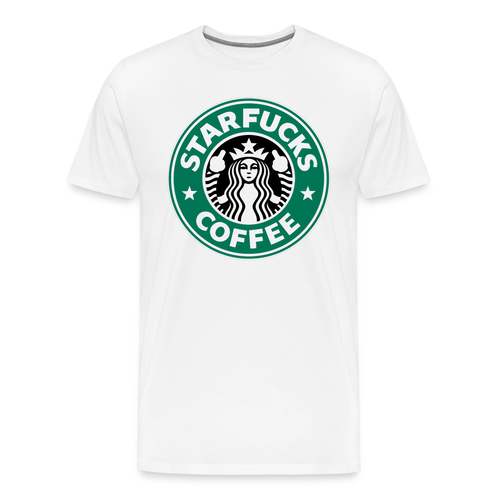 Starfucks Shirt | Premium Mens Graphic Tee - white