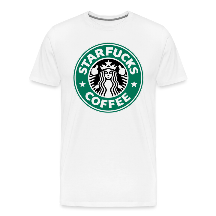 Starfucks Shirt | Premium Mens Graphic Tee - white