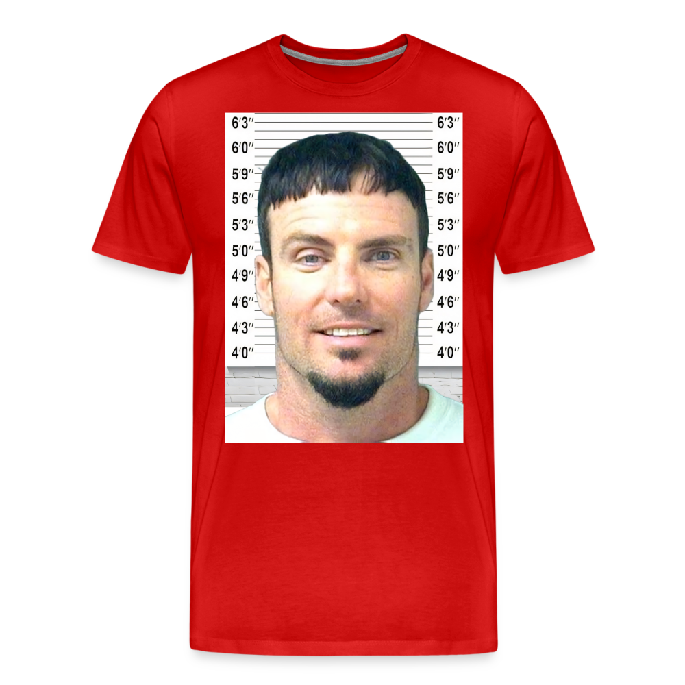 Vanilla Ice Mugshot Shirt | Premium Mens Graphic Tee - red