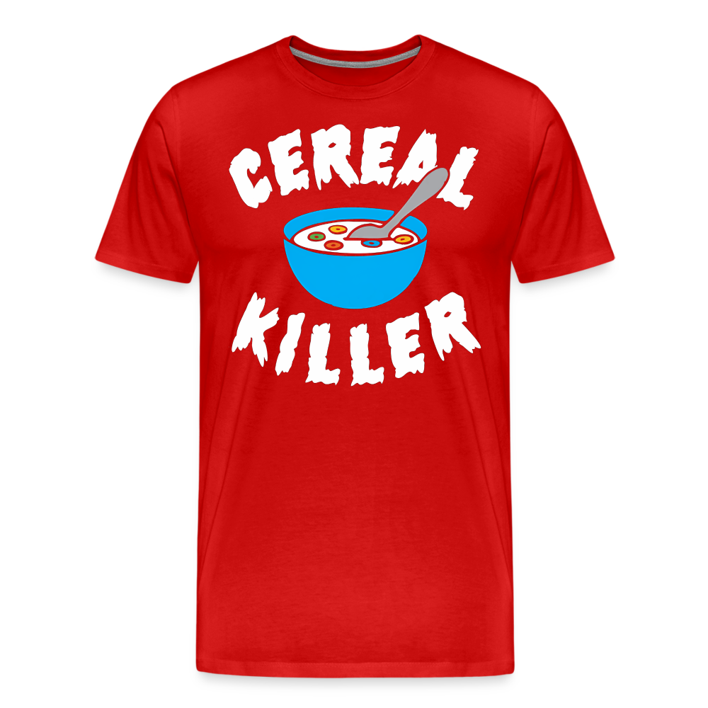 Cereal Killer Shirt | Premium Mens Graphic Tee - red