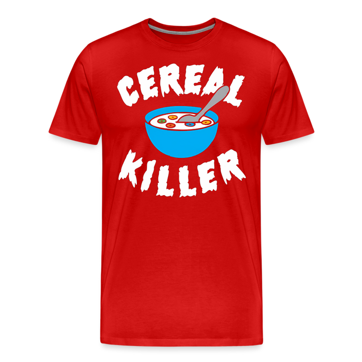 Cereal Killer Shirt | Premium Mens Graphic Tee - red