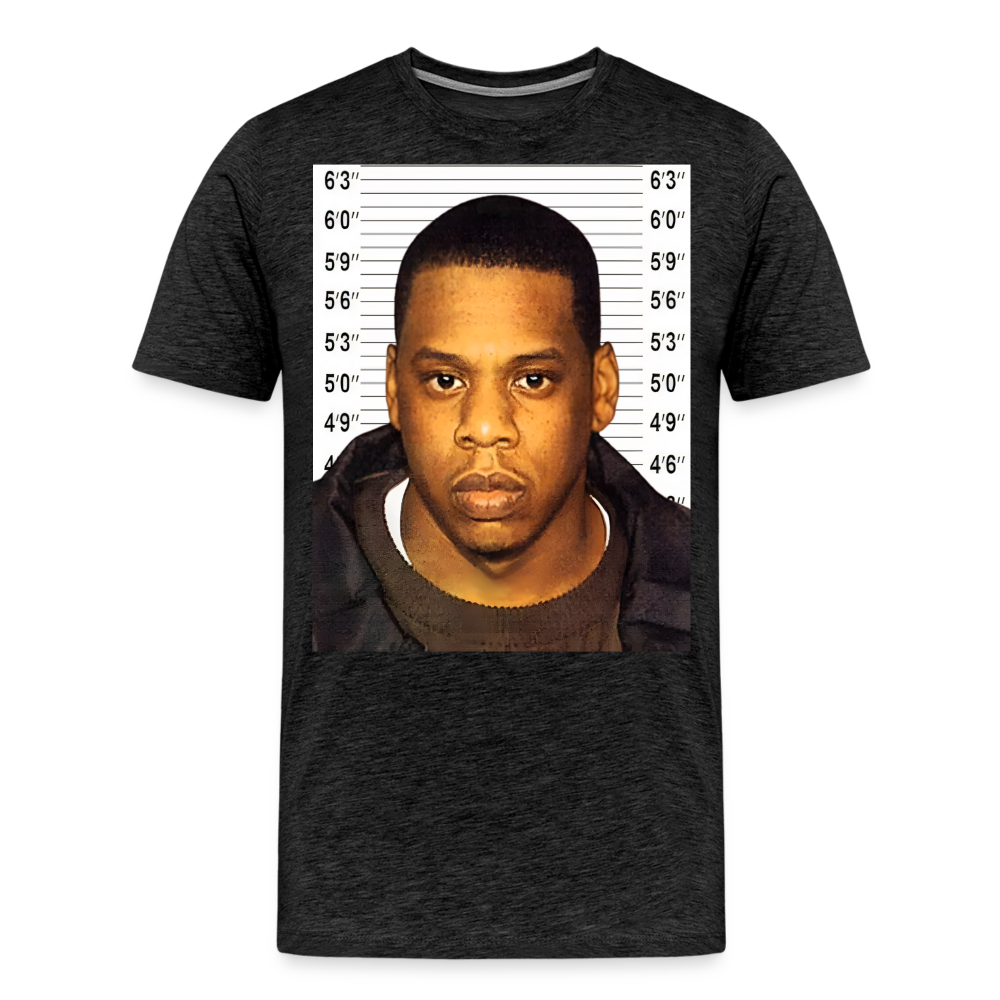 Jay-Z Mugshot Shirt | Premium Mens Graphic Tee - charcoal grey