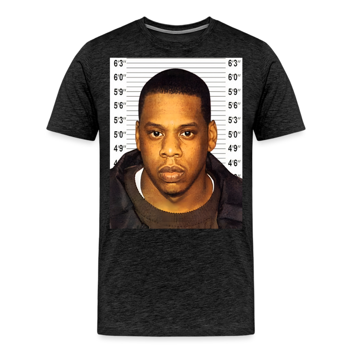 Jay-Z Mugshot Shirt | Premium Mens Graphic Tee - charcoal grey